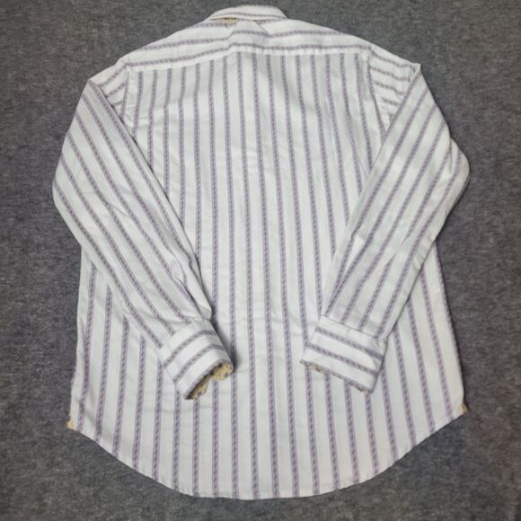 Robert Graham Colorful Men's Dress Shirt Size M Cotton & Silk Long Sleeve - Picture 2 of 11